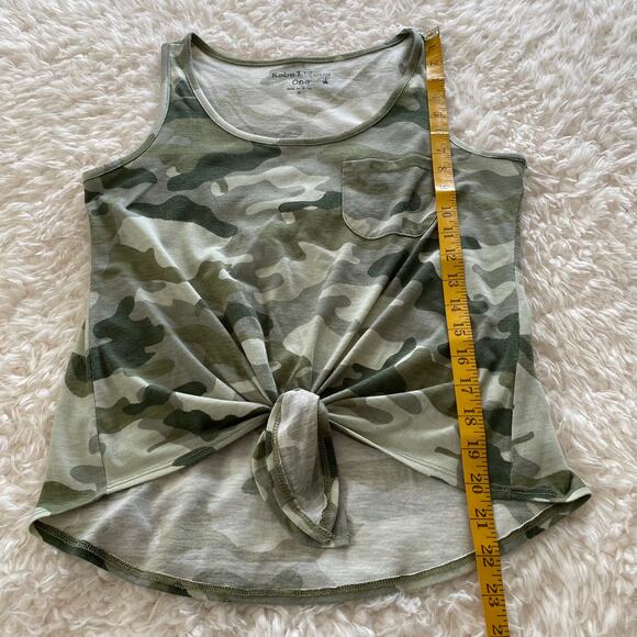 3/$15 Rebellious One Sleeveless Tank Top Camouflage Print Tie Front Size Small - Picture 6 of 8